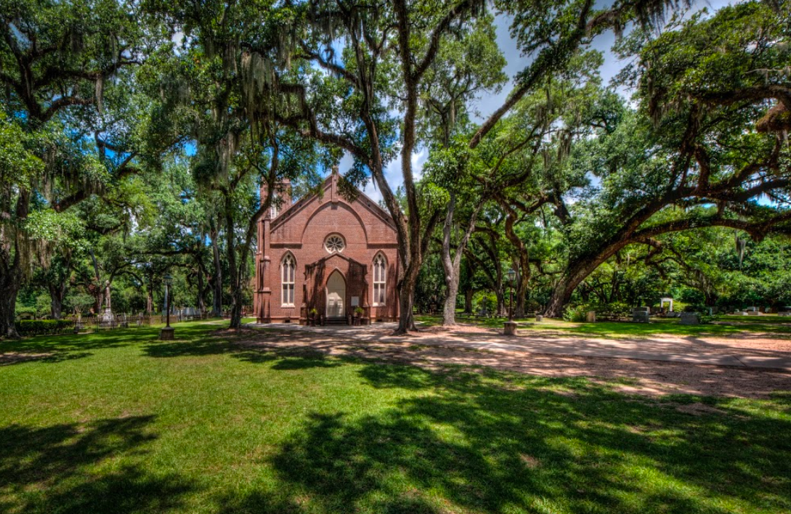Details about   Grace Episcopal Church 1828 --- Postcard Louisiana St Cemetery Francisville 
