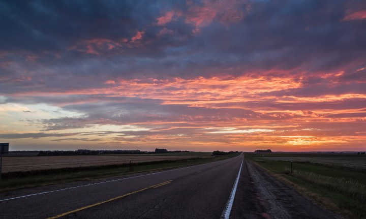 road to nowhere - stunning sunsets in south dakota