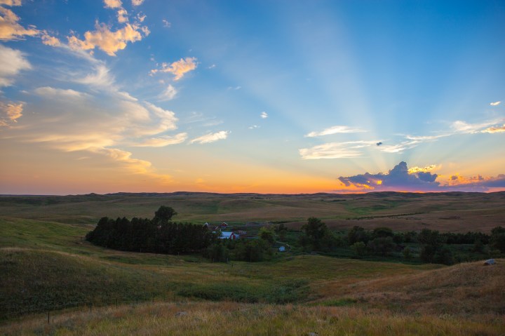 view from the ranch - stunning sunsets in south dakota
