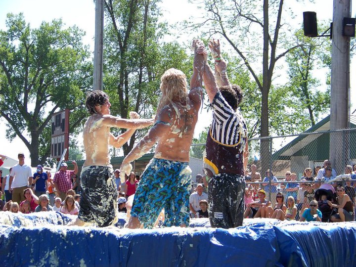 Every year, a Mashed Potato Wrestling event takes place in Clark, SD.
