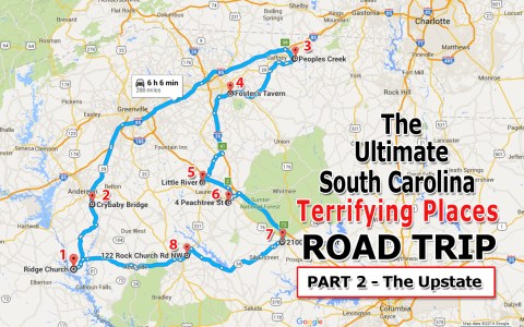 Here's The Ultimate Upstate South Carolina Terrifying Road Trip And It'll Haunt Your Dreams