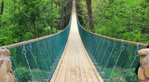 This Terrifying Swinging Bridge In Tennessee Will Make Your Stomach Drop