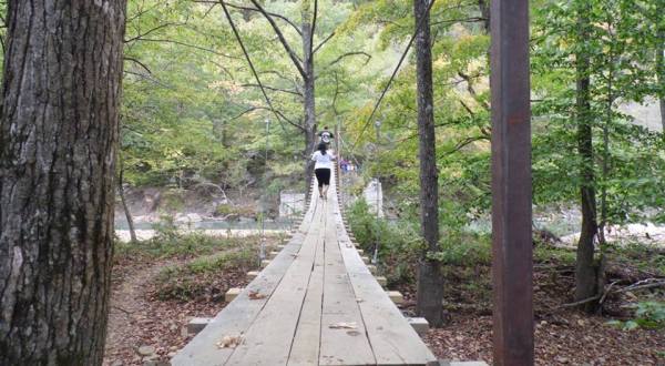 This Terrifying Swinging Bridge In Arkansas Will Make Your Stomach Drop