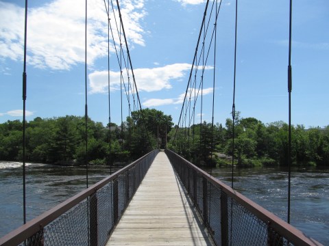 This Pedestrian Swinging Bridge In Maine Is A Thrilling Adventure