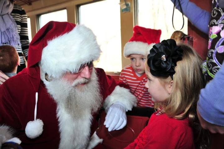 Santa on Wilmington & Western Railroad train Delaware