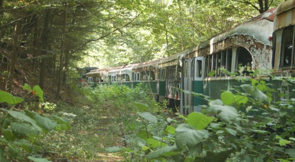 This Abandoned Trolley Graveyard In Pennsylvania Is Terribly Eerie