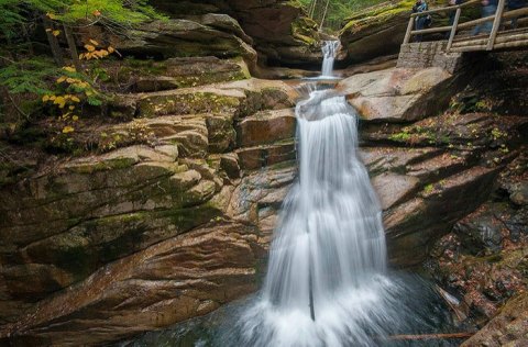 10 Unbelievable New Hampshire Waterfalls Hiding In Plain Sight.... No Hiking Required