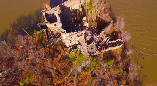 What This Drone Footage Captured At This Abandoned New York Castle Is Truly Grim