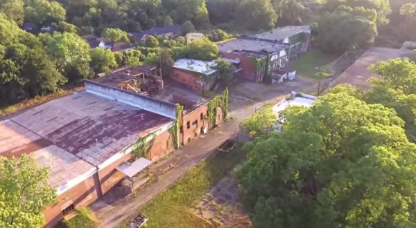 What This Drone Footage Captured At This Abandoned Georgia Factory Is Truly Grim