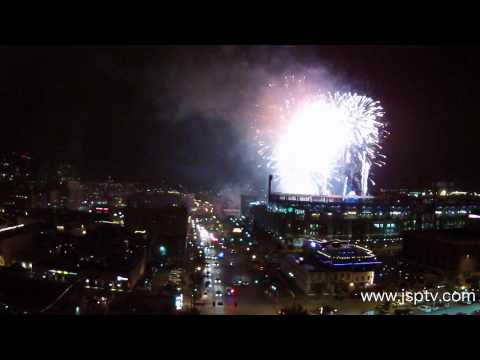 This Bird's Eye View Of Denver's Coors Field Fireworks Is Mesmerizing