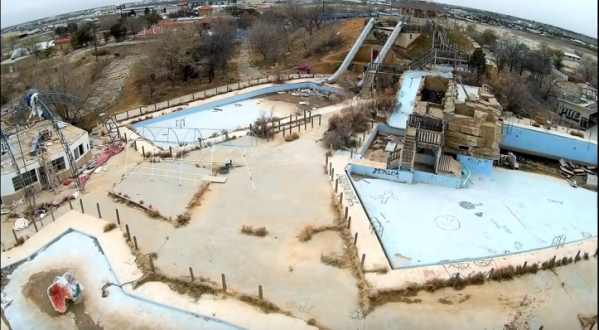 What This Drone Footage Captured At This Abandoned Texas Water Park Is Truly Grim