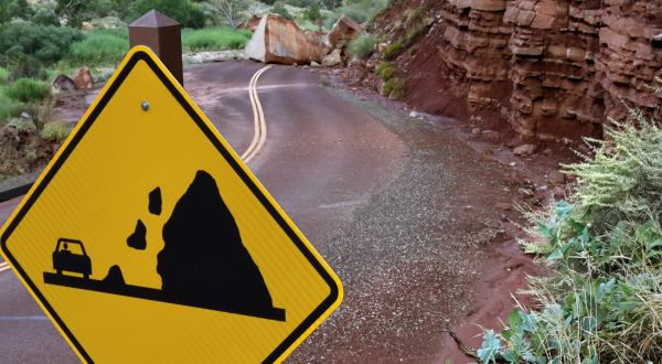 A Rock The Size Of A House Just Destroyed The Road To Zion National Park