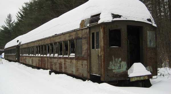 The Footage Captured At This Abandoned Train Car In New Hampshire Is Truly Grim