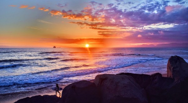 Locals Love The Stunning Sunsets At This Popular Southern California Surf Spot