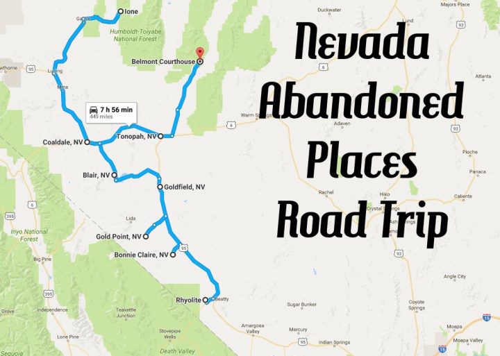 Nevada abandoned places road trip