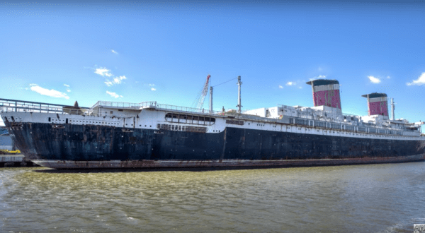 Take A Look Inside This Massive Ocean Liner That’s Decaying In The Philadelphia Harbor