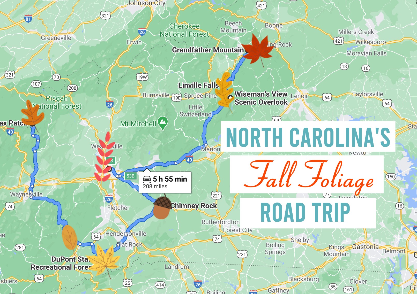 Here's The Ultimate Fall Foliage Road Trip In North Carolina