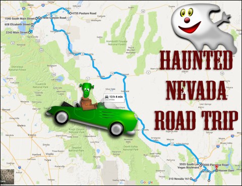 Haunted Nevada Road Map