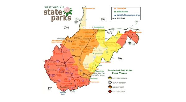 This Map Will Show You When and Where To View Fall Foliage In West Virginia