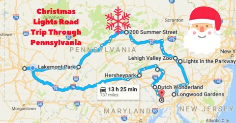 The Christmas Lights Road Trip Through Pennsylvania That Will Take You To 10 Magical Displays