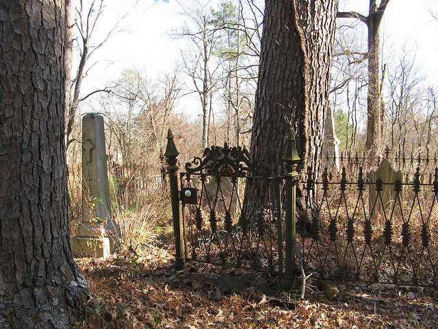 Fence around grave - Creepy Cleveland