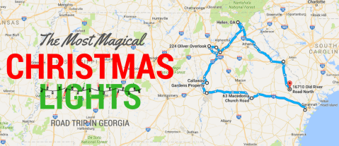 The Christmas Lights Road Trip Through Georgia That Will Take You To 9 Magical Displays