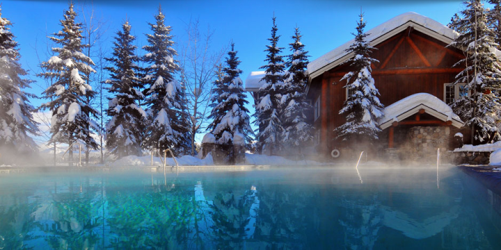 The Cove in McCall, ID is a luxury hot spring, resort, and spa that sits on the waterfront.