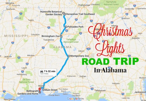 The Christmas Lights Road Trip Through Alabama That's Nothing Short Of Magical