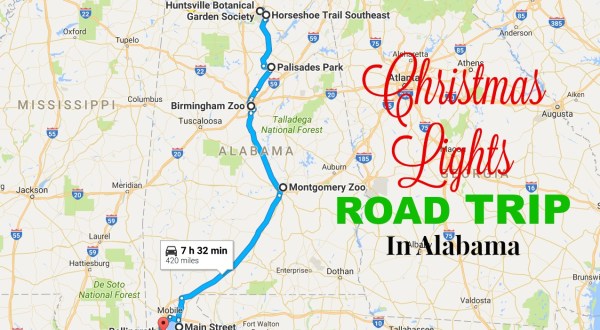 The Christmas Lights Road Trip Through Alabama That’s Nothing Short Of Magical