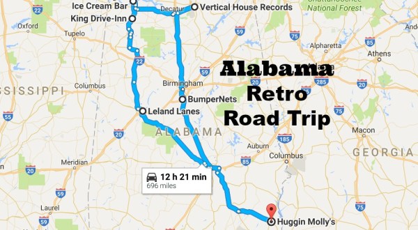 The Retro Road Trip That Will Lead You To The Most Nostalgic Places In Alabama