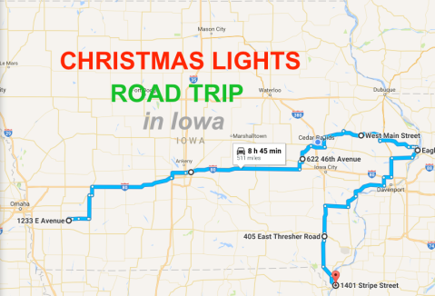 The Christmas Lights Road Trip Through Iowa That's Nothing Short Of Magical