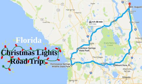 The Christmas Lights Road Trip Through Florida That Will Take You To 6 Magical Displays