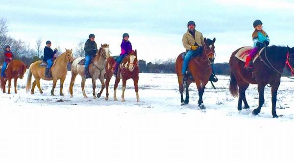 The Winter Horseback Riding Trail At Kurtz Corral In Wisconsin Is Pure Magic