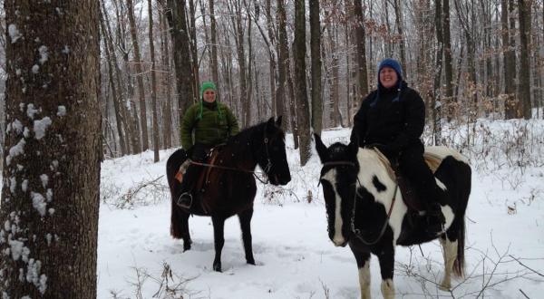 The Winter Horseback Riding Trail At Equestrian Ridge Farm In Ohio Is Pure Magic