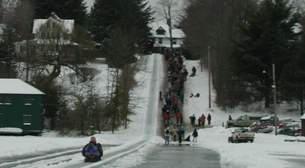 Take A Thrilling Ride At Eagles Mere Toboggan In Pennsylvania This Winter