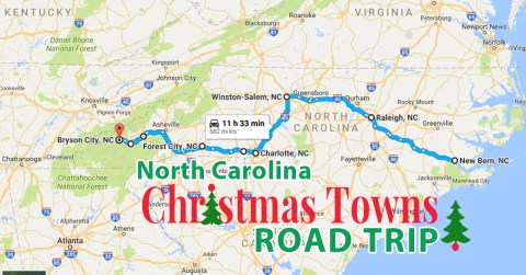 The Magical Road Trip Will Take You Through North Carolina's Most Charming Christmas Towns
