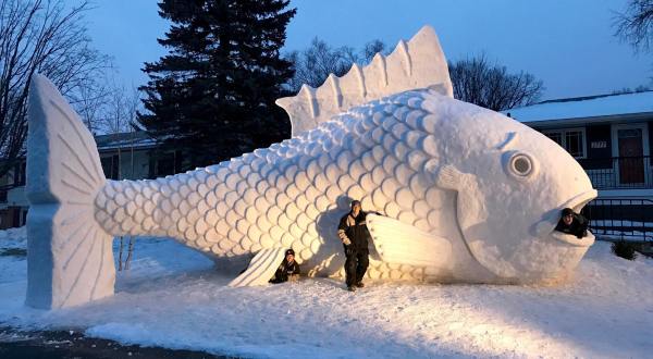 The Out Of This World Snow Sculpture You’ll Only Find In Minnesota This Winter