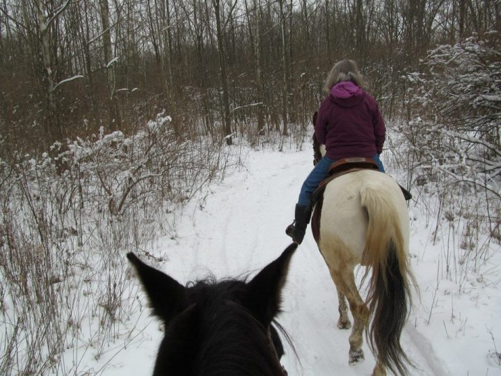 winter horseback riding