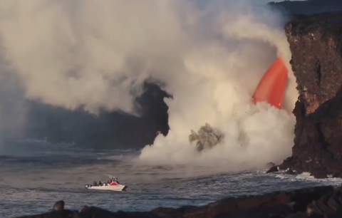 You've Never Seen Anything Like This Lava Waterfall That Once Erupted In Hawaii