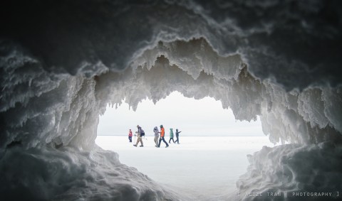 Wisconsin's Frozen Sea Caves Are Nothing Short Of Pure Magic