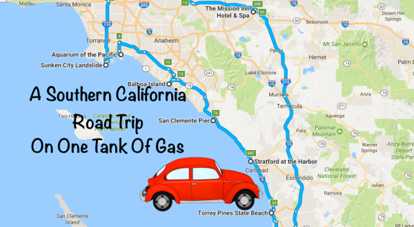 9 Amazing Places You Can Go On One Tank Of Gas In Southern California