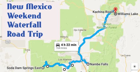 Here's The Perfect Weekend Itinerary If You Love Exploring New Mexico’s Waterfalls