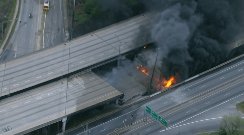Bridge Collapses During Rush Hour In Georgia, Massive Fire And Commuter Chaos Ensue