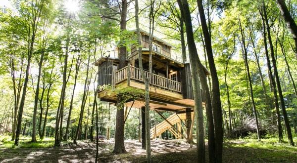 Sleep Underneath The Forest Canopy At This Epic Treehouse In Ohio