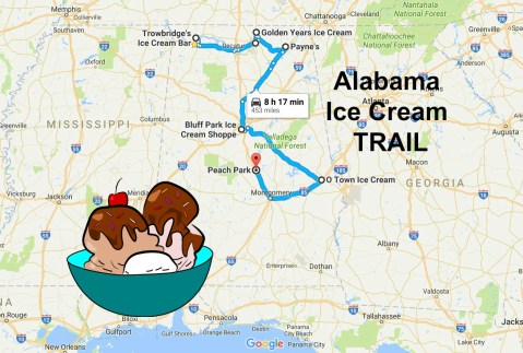 This Mouthwatering Ice Cream Trail In Alabama Is All You've Ever Dreamed Of And More