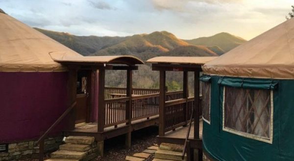 Sky Ridge Yurts Is A Secluded Glampground In North Carolina With Views Of The Nantahala Gorge