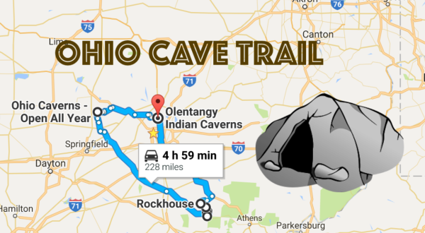 This Map Shows The Shortest Route To 7 Of Ohio’s Most Incredible Caves