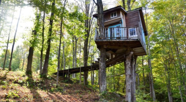Sleep Underneath The Forest Canopy At This Epic Treehouse In Vermont