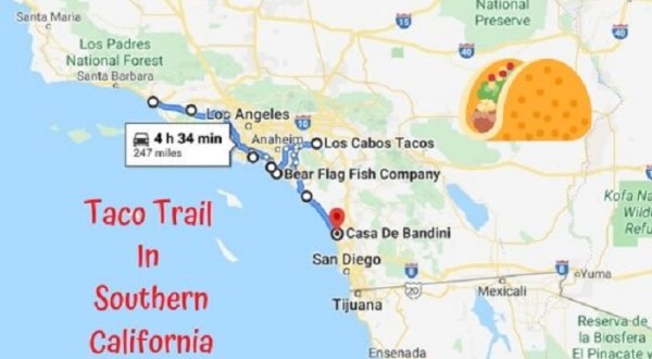 This Amazing Taco Trail In Southern California Takes You To 8 Tasty Restaurants