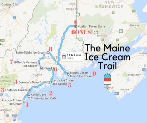 This Mouthwatering Ice Cream Trail In Maine Is The Sweetest Adventure In The State